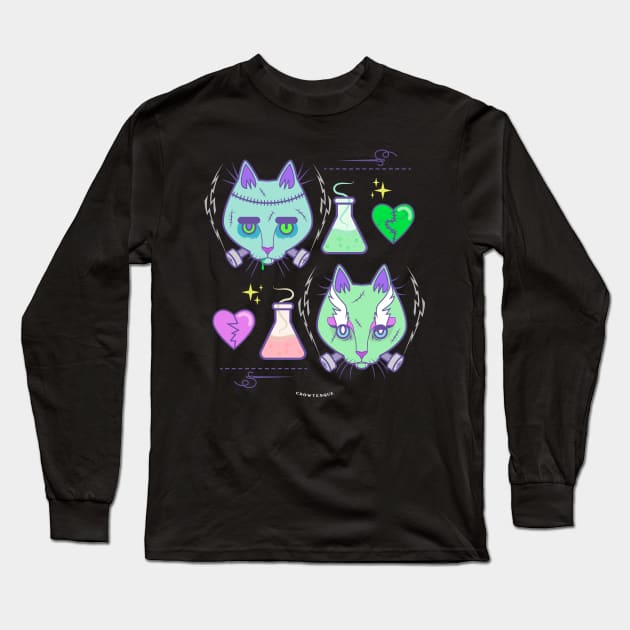 Frankenkitties Long Sleeve T-Shirt by Crowtesque